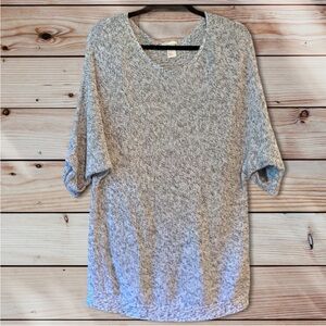 Gray Knit Oversized Sweater